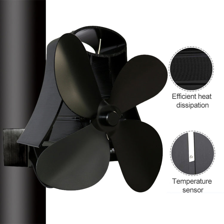 YL-105 4-Blade Aluminum Heat Powered Fireplace Stove Fan My Store