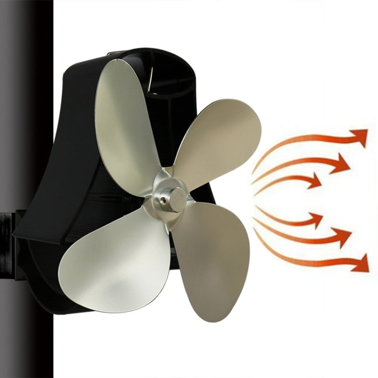 YL-105 4-Blade Aluminum Heat Powered Fireplace Stove Fan