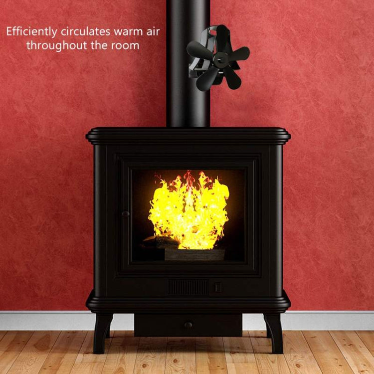 YL-106 5-Blade High Temperature Aluminum Heat Powered Fireplace Stove Fan My Store