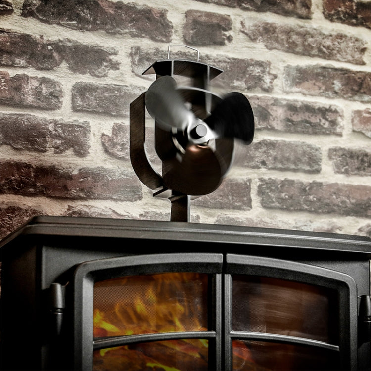 YL401 3-Blade High Temperature Metal Heat Powered Fireplace Stove Fan