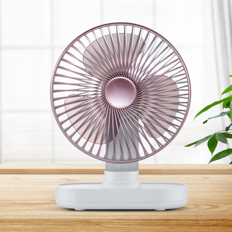 D77 4W Micro USB & USB-C / Type-C Rechargeable Portable Four-speed Adjustable Automatic Head Shaking Desktop Fan