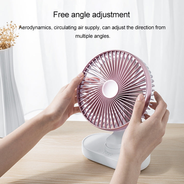 D77 4W Micro USB & USB-C / Type-C Rechargeable Portable Four-speed Adjustable Automatic Head Shaking Desktop Fan My Store