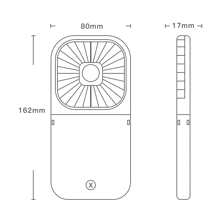 F20 Electroplating Handheld Fan Portable Desktop Folding Mute USB Hanging Neck Fan