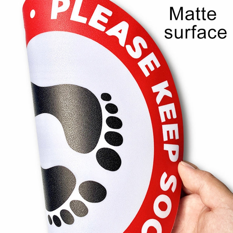 Self-adhesive Waterproof PVC Epidemic Prevention Social Distance Floor Stickers, Length：24cm My Store