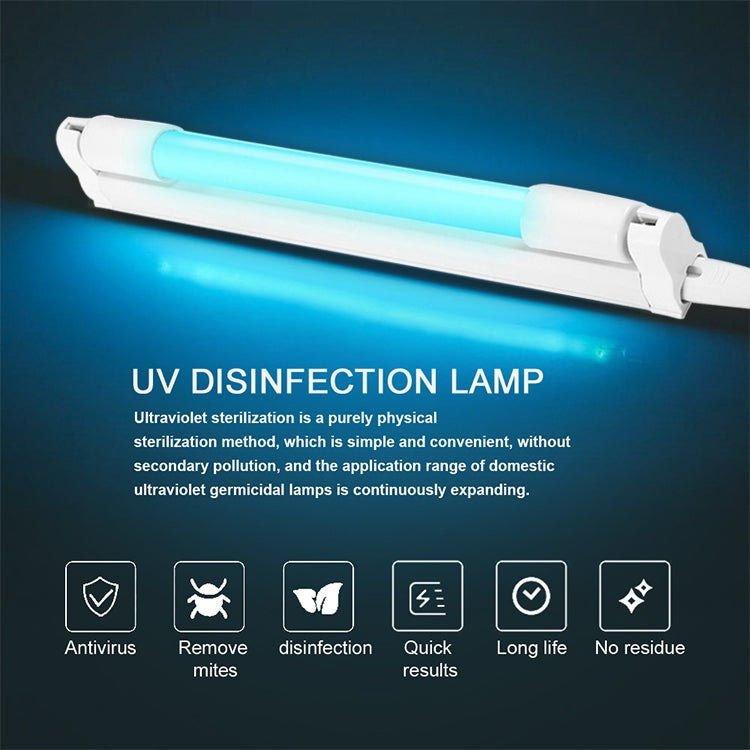 220V 8W Quartz UV Disinfection Light Portable UVC Anti-virus Sterilization Lamp-Reluova