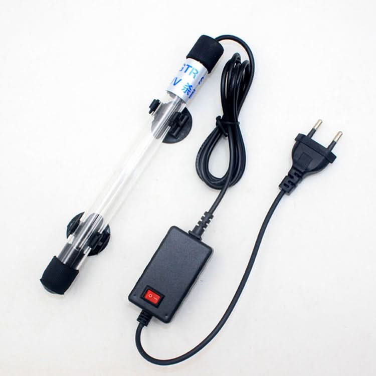 220V 7W UV Ultraviolet Algae Disinfection Fish Tank Lamp, EU Plug-Reluova