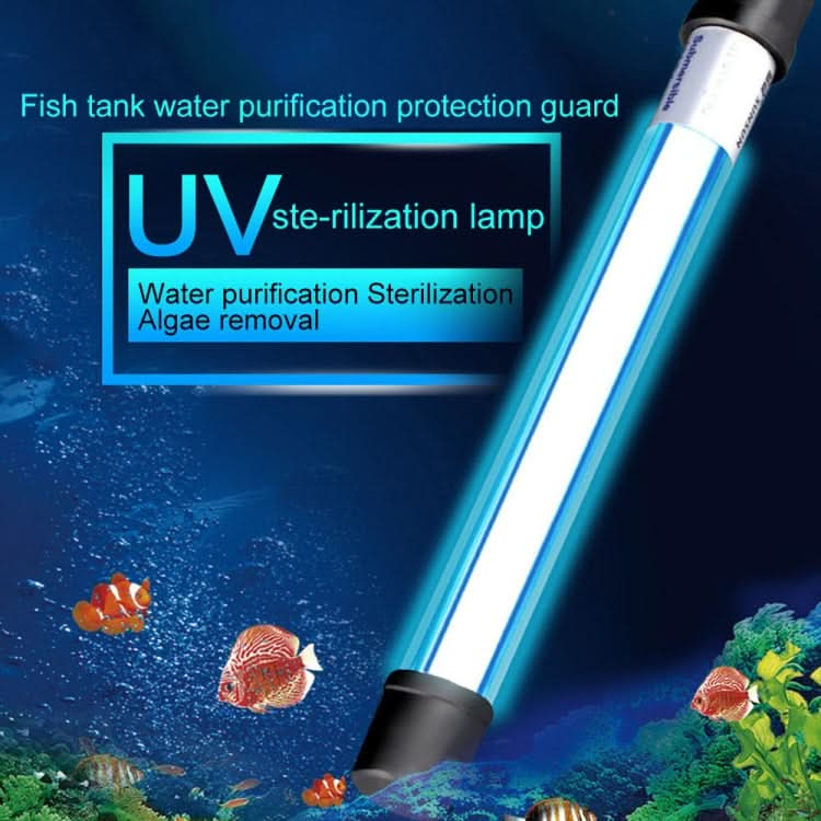 220V 7W UV Ultraviolet Algae Disinfection Fish Tank Lamp, EU Plug - Reluova