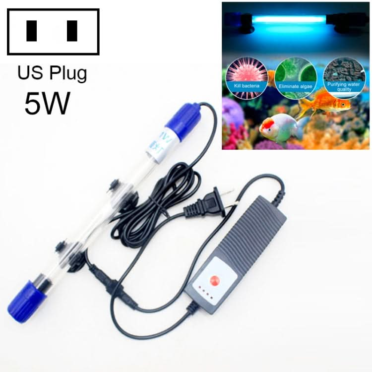 110V 5W UV Ultraviolet Algae Disinfection Fish Tank Lamp, Regular Payment, US Plug - Reluova