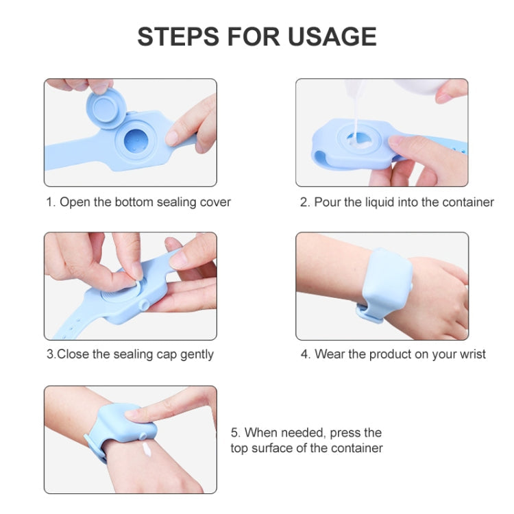 TA-4 10ml Portable Outdoor Silicone Alcohol Liquid Soap Handwashing Fluid Sunscreen Cream Split Bracelet Watch Wristband Sub-packing Box My Store