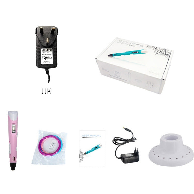 Hand-held 3D Printing Pen, UK Plug My Store