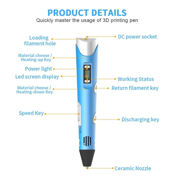 Hand-held 3D Printing Pen, USB Plug My Store