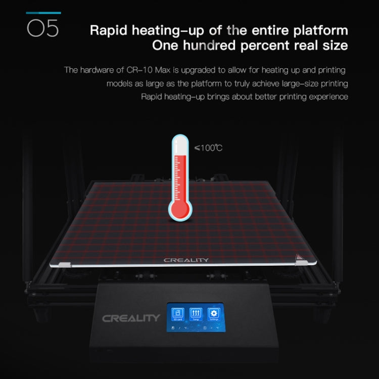 CREALITY CR-10 Max 750W Automatic Leveling Golden Triangle DIY 3D Printer, Print Size : 45 x 45 x 47cm, AU Plug