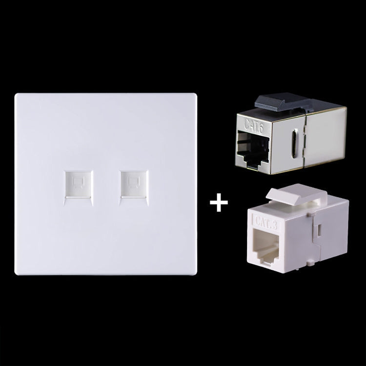 CAT.6 Shielded Pass-through Network Module, Dual Ports Panel + Shielded Pass-through + Telephone Socket My Store