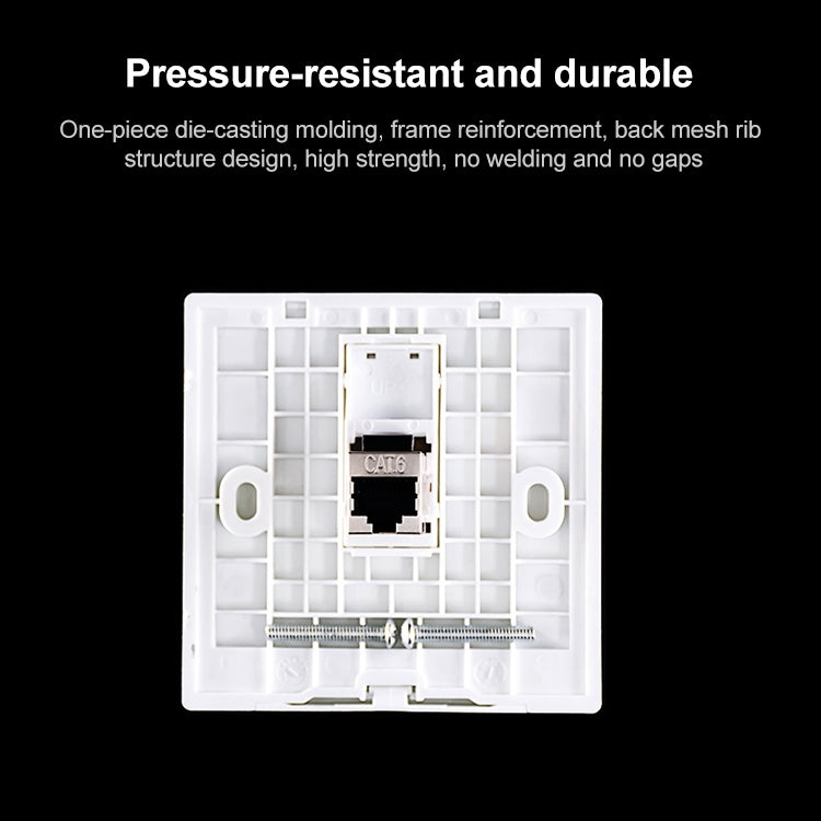 CAT.6 Shielded Pass-through Network Module, Dual Ports Panel + Shielded Pass-through + Telephone Socket