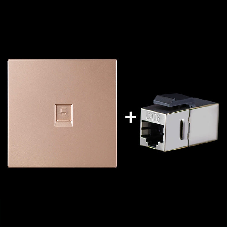 CAT.6 Shielded Pass-through Network Module, Single Port Panel + Shielded Pass-through My Store