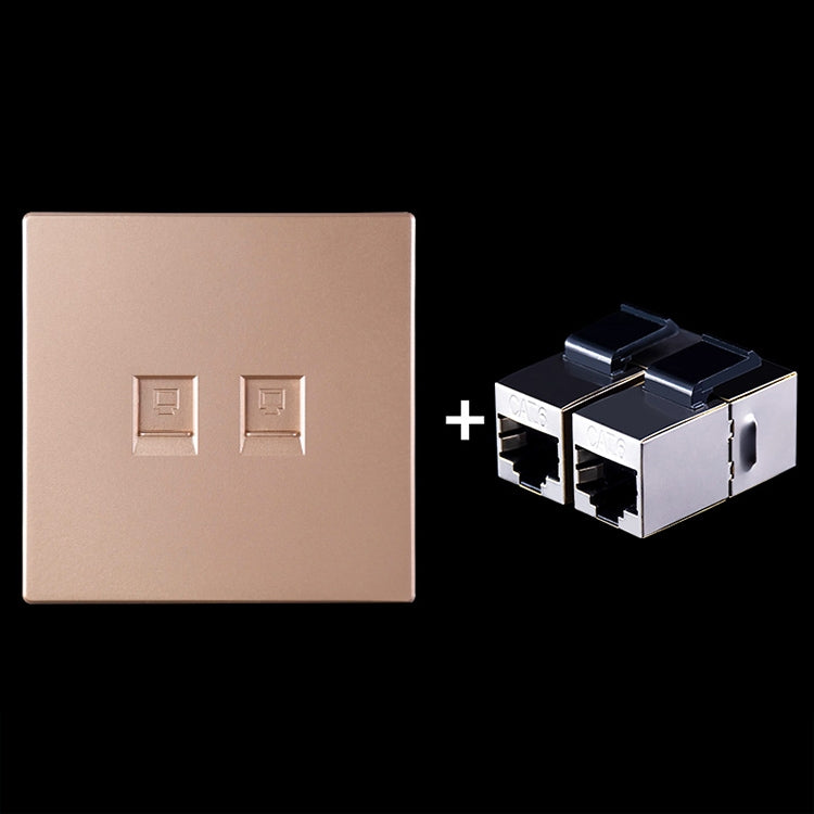 CAT.6 Shielded Pass-through Network Module, Dual Ports Panel + Shielded Pass-through My Store