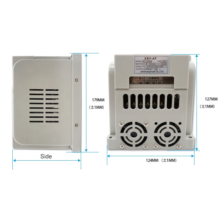 AT1-1500X 1.5KW 220V Single-phase Input Three-phase Output Inverter