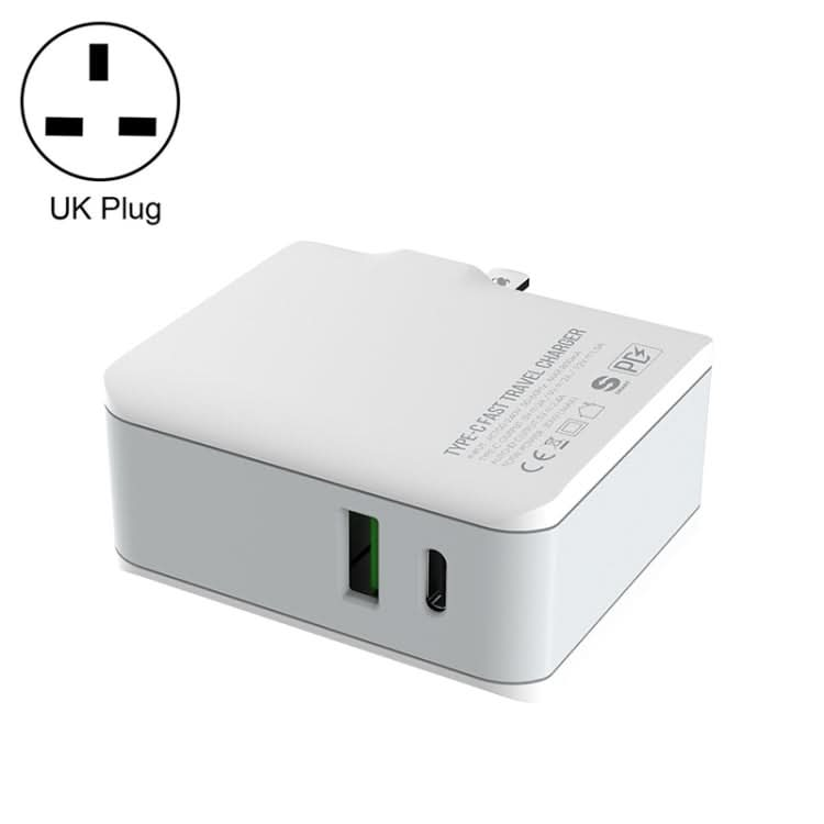 LDNIO A4403C 30W PD + Auto-id Foldable Fast Travel Charger with 1m 8 Pin Cable, AU Plug