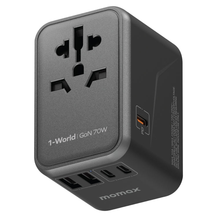 MOMAX 1-World UA8 PD 70W Fast Charger Power Adapter My Store