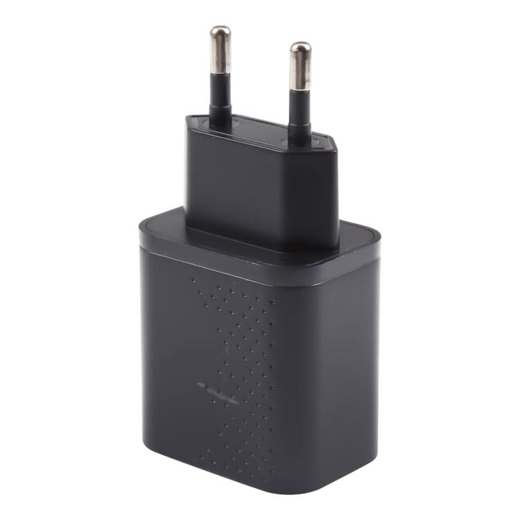 PD 20W USB-C/Type-C+QC 3.0 USB Ports Dot Pattern Travel Charger, EU Plug