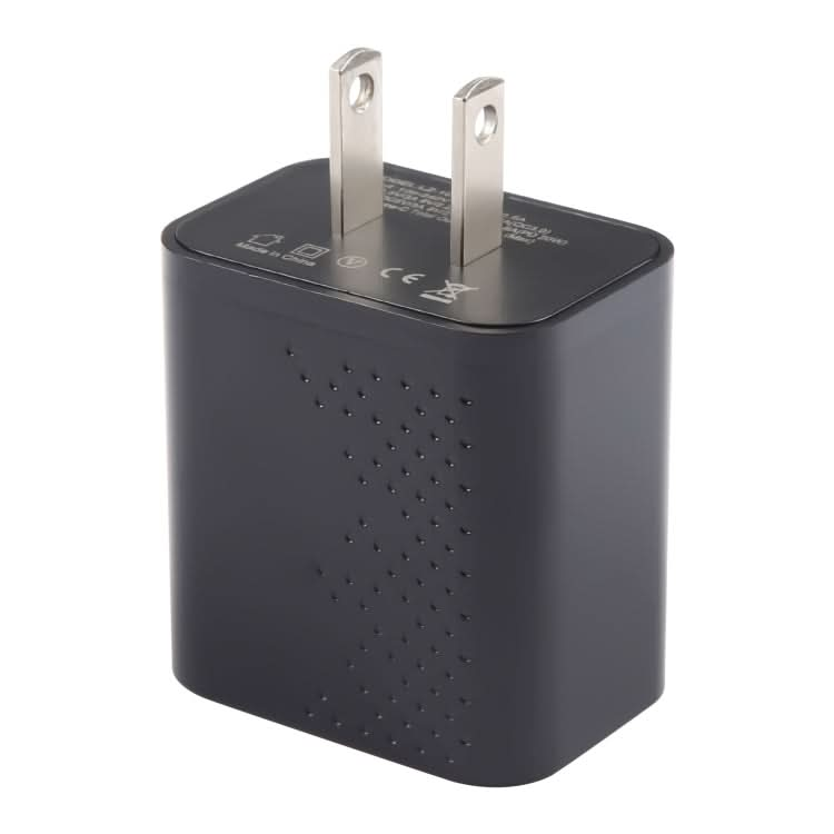 PD 20W USB-C/Type-C+QC 3.0 USB Ports Dot Pattern Travel Charger, US Plug