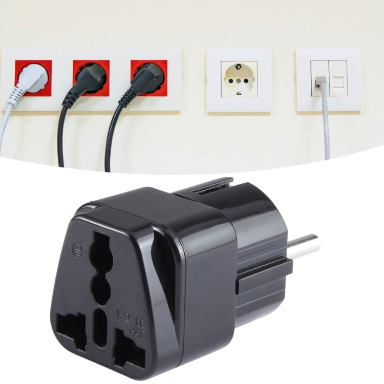 Portable Universal UK Plug to EU Plug Power Socket Travel Charger Adapter with Fuse