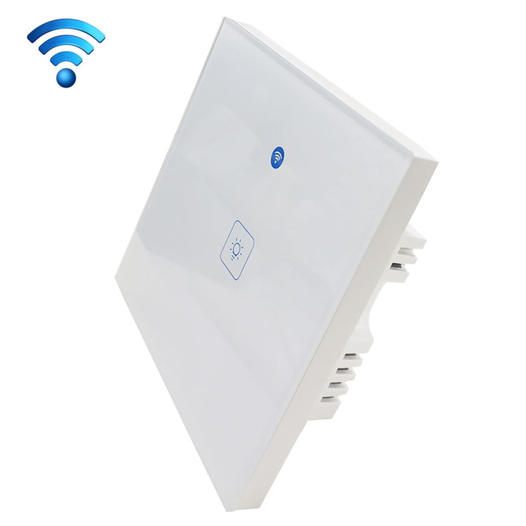 WS-UK-01 EWeLink APP & Touch Control 2A 1 Gang Tempered Glass Panel Smart Wall Switch, AC 90V-250V, UK Plug