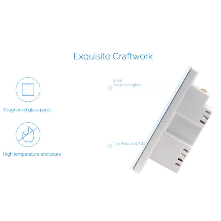 WS-UK-01 EWeLink APP & Touch Control 2A 1 Gang Tempered Glass Panel Smart Wall Switch, AC 90V-250V, UK Plug My Store