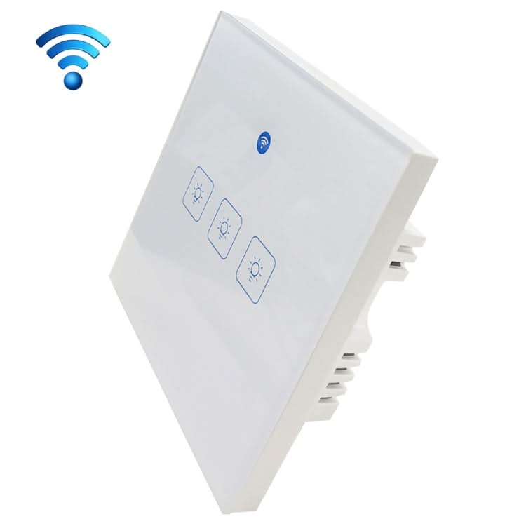 WS-UK-03 EWeLink APP & Touch Control 2A 3 Gangs Tempered Glass Panel Smart Wall Switch, AC 90V-250V, UK Plug My Store