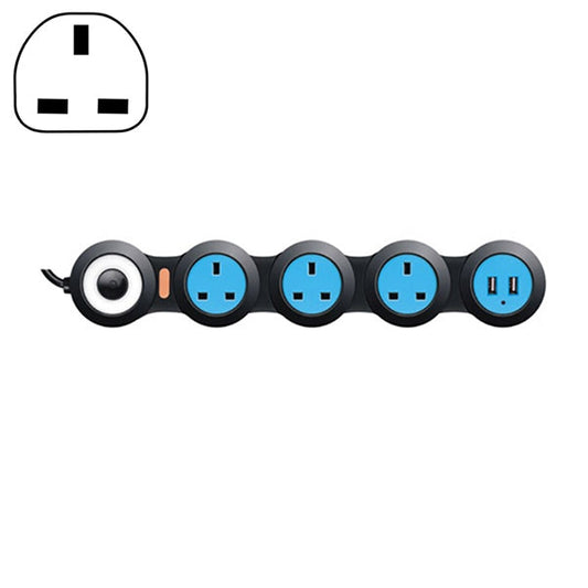 Charging Plug-in Wiring Board Creative Rotary Towline Board 13A Deformed Socket with USB, UK Plug, 4-Bit Socket