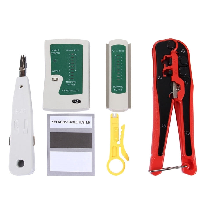 WLXY 4 in 1 Portable Crimping Stripper Punch Down  Wire Line Detector Ethernet Network Cable Tester Tools Kits My Store