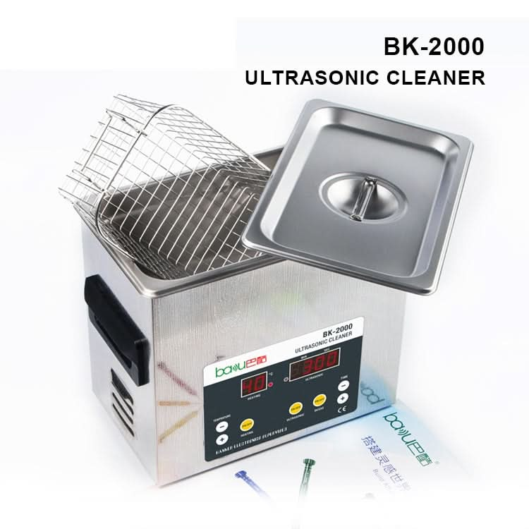 BAKU BK-2000 120W 3.36L LCD Display Heating Ultrasonic Cleaner with Basket, AC 110V, US Plug