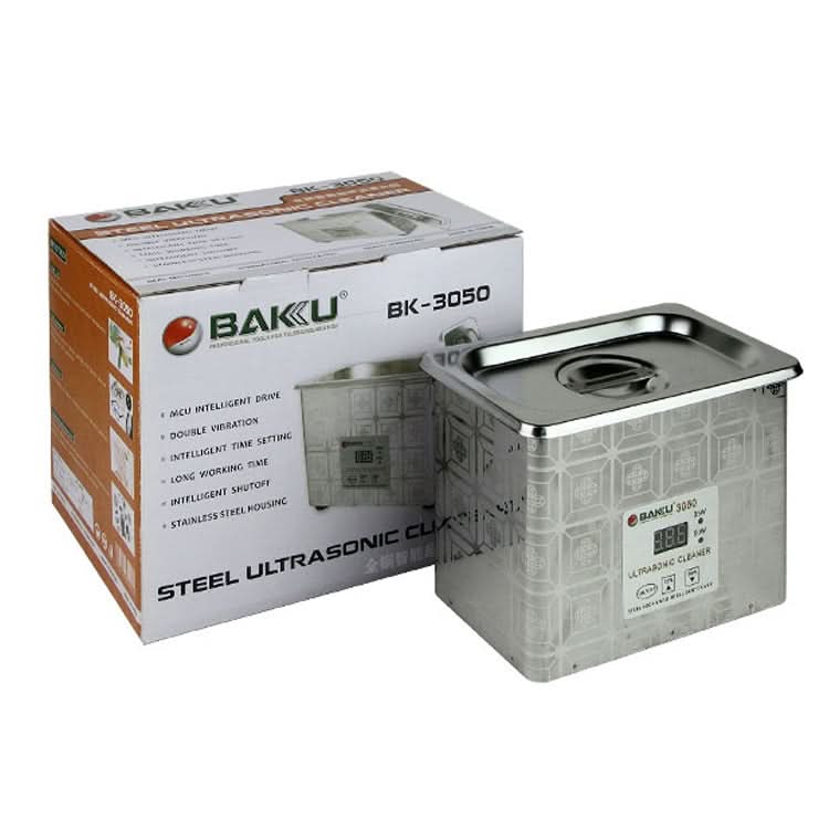 BAKU BK-3050 35W / 50W Adjustable 0.8L LCD Display Ultrasonic Cleaner, AC 110V Reluova