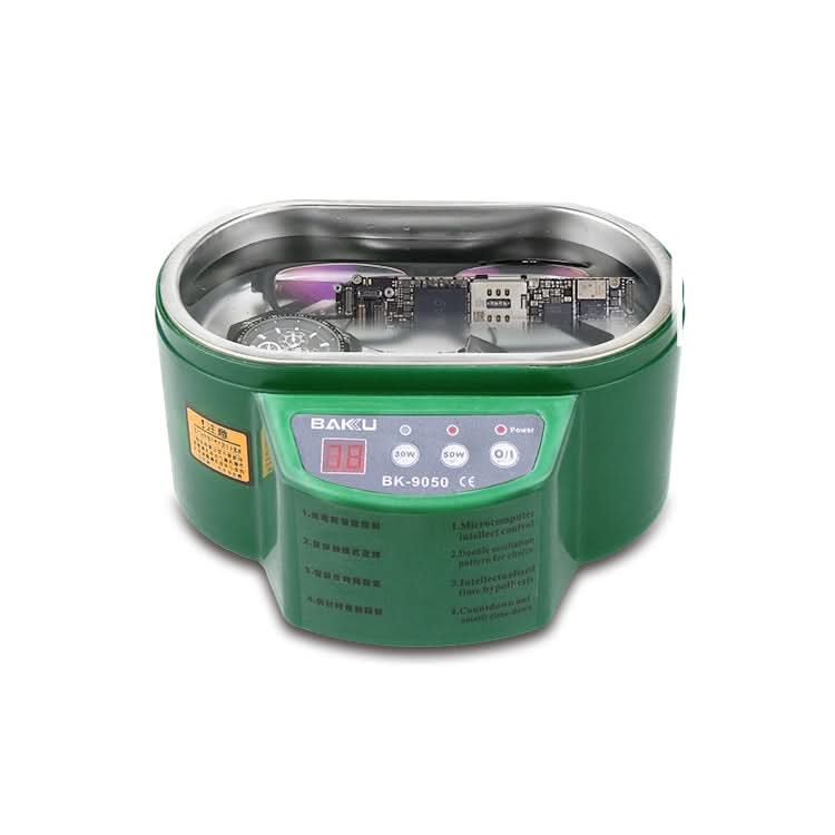 BAKU BK-9050 30W / 50W Adjustable 0.6L LCD Display Ultrasonic Cleaner, AC 110V Reluova