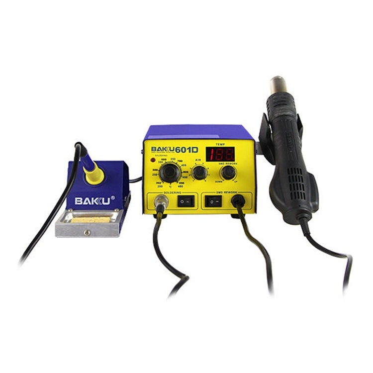 BAKU BK-601D AC 110V LED Display 2 in 1 Hot Air Gun Soldering Iron Soldering Station