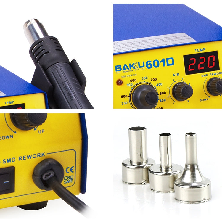 BAKU BK-601D AC 220V LED Display 2 in 1 Hot Air Gun Soldering Iron Soldering Station My Store