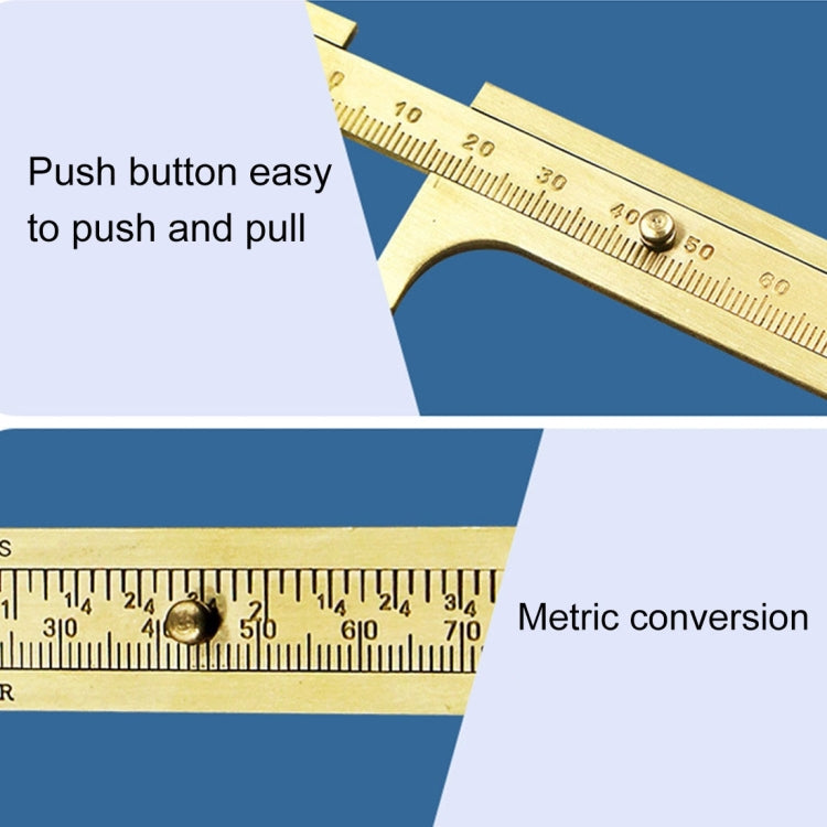 Portable Mini Brass Sliding 80mm Gauge Vernier Bead Jewelry Measuring Caliper My Store