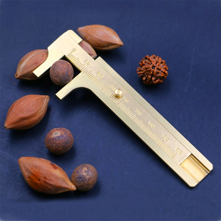 Portable Mini Brass Sliding 80mm Gauge Vernier Bead Jewelry Measuring Caliper My Store