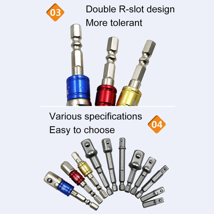 3 PCS/Set Socket Bit Extension Bar Hex Shank Adapter Drill Nut Driver Power Drill Bit(1/4, 3/8, 1/2 inch), Length:50mm My Store