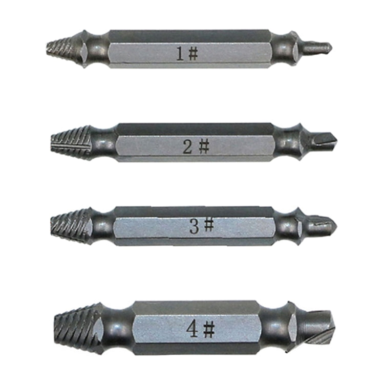 4 in 1 Screw Extractor Drill Bits Tool Broken Bolt Remover(1#, 2#, 3#, 4#), with Plastic Case My Store