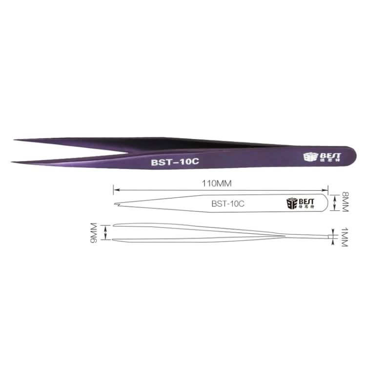 BEST BST-10C  Extra Fine Point Color Eyebrow Tweezer Reluova