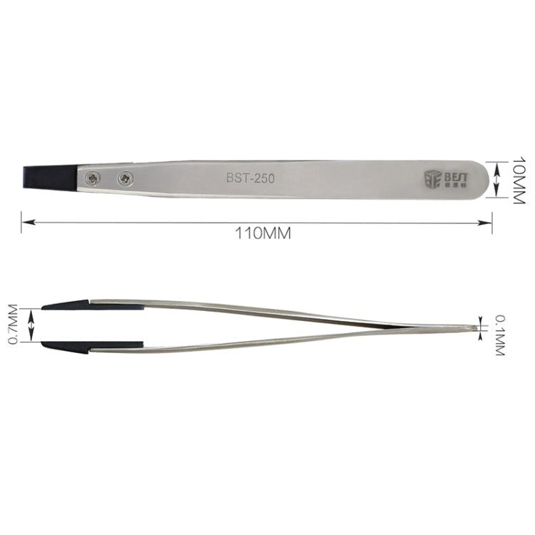 BEST BST-250  Stainless Steel Snti Static Tweezer