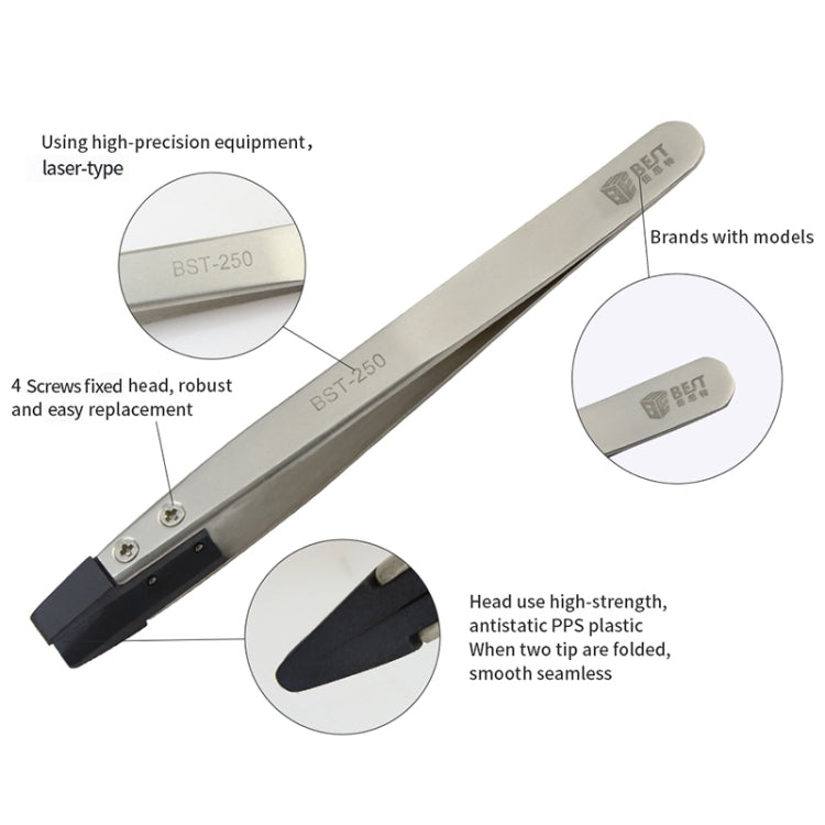 BEST BST-250  Stainless Steel Snti Static Tweezer My Store