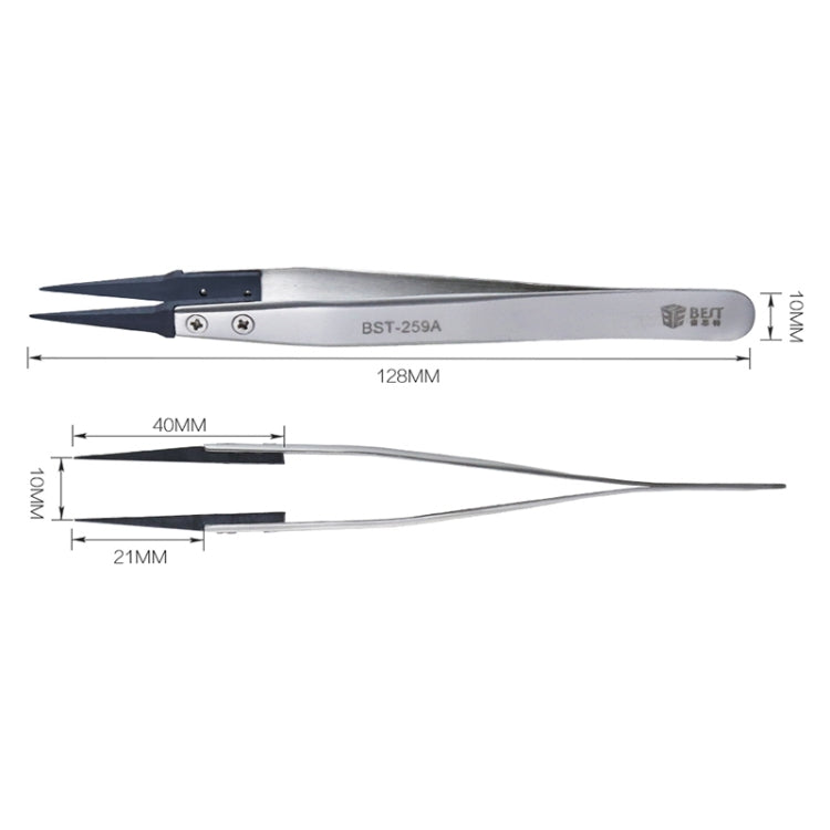 BEST BST-259A  Stainless Steel Snti Static Tweezer My Store