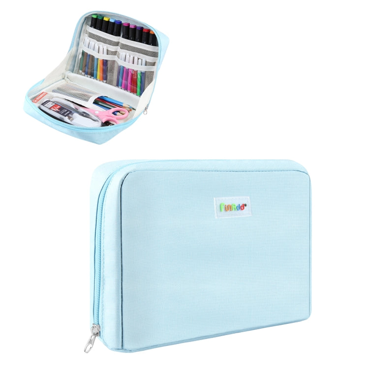 FunAdd Large-capacity Pencil Case Storage Organizer Canvas Cosmetic Bag, Size: 230 x 170 x 75mm My Store