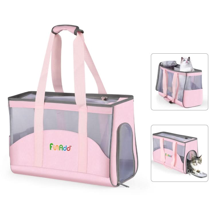 FUNADD Portable Breathable Pet Bag Outdoor Shoulder Tote Bag - Reluova