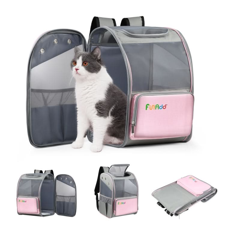 FUNADD Fold Breathable Pet Backpack Outdoor Shoulders Cat Bag - Reluova