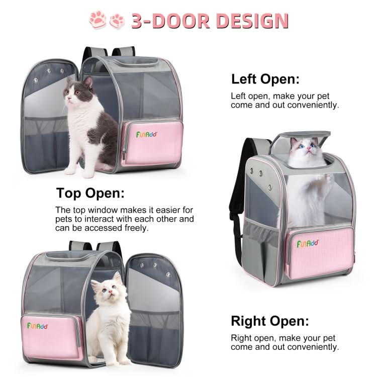 FUNADD Fold Breathable Pet Backpack Outdoor Shoulders Cat Bag - Reluova