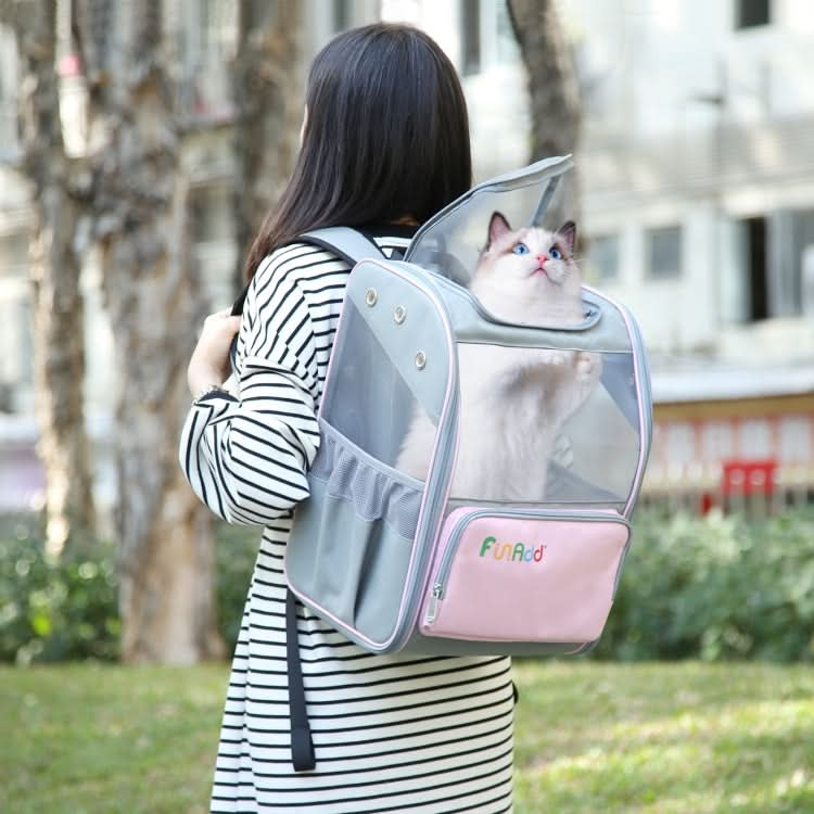 FUNADD Fold Breathable Pet Backpack Outdoor Shoulders Cat Bag - Reluova