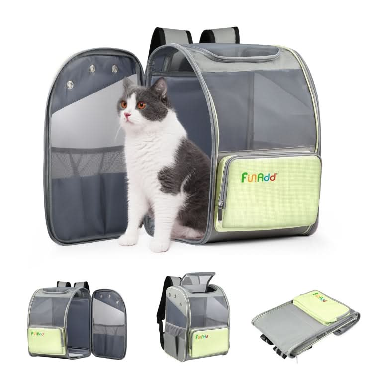 FUNADD Fold Breathable Pet Backpack Outdoor Shoulders Cat Bag - Reluova